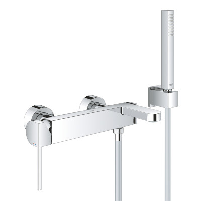 Смеситель однорычажный Grohe Plus для ванны с душевым гарнитуром (33547003) Смеситель однорычажный Grohe Plus для ванны с душевым гарнитуром (33547003)