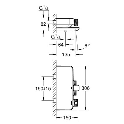 Термостат для ванны Grohe Grohtherm SmartControl (102168KF00) Термостат для ванны Grohe Grohtherm SmartControl (102168KF00)