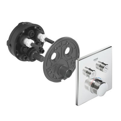 Термостат скрытого монтажа Grohe Grohtherm SmartControl с двумя кнопками управления (29124000)