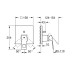 Смеситель однорычажный Grohe Eurocube на 2 выхода (24062000) Смеситель однорычажный Grohe Eurocube на 2 выхода (24062000)