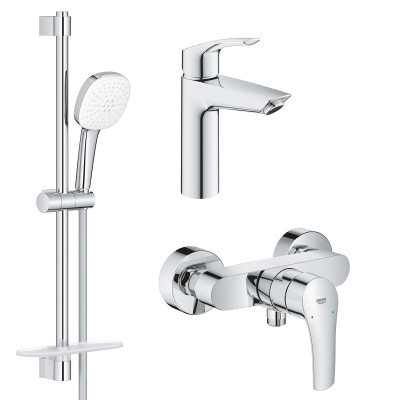 Комплект смесителей Grohe Eurosmart 3 в 1 для душа (UA123244M1) Комплект смесителей Grohe Eurosmart 3 в 1 для душа (UA123244M1)
