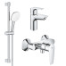 Комплект смесителей Grohe BauEdge New 3 в 1 для ванной (UA123208S1)
