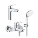 Комплект змішувачів Grohe Eurosmart 2 в 1 для ванної (UA123302M0)