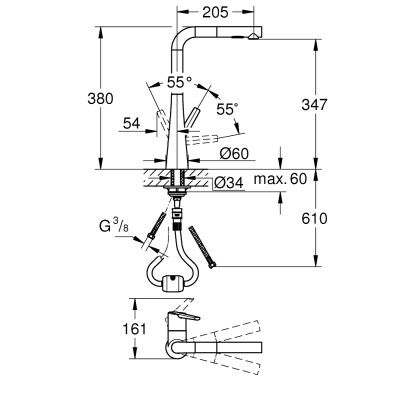Смеситель однорычажный Grohe Zedra для мойки (32553002) Смеситель однорычажный Grohe Zedra для мойки (32553002)