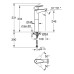 Смеситель однорычажный Grohe BauEdge New для раковины XL-Size (23761001)