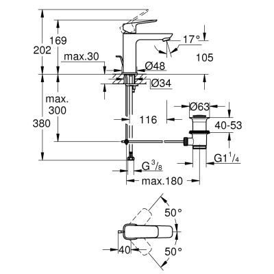 Змішувач змішувач Grohe Cubeo для раковини M-розміру (1017492430) Змішувач змішувач Grohe Cubeo для раковини M-розміру (1017492430)