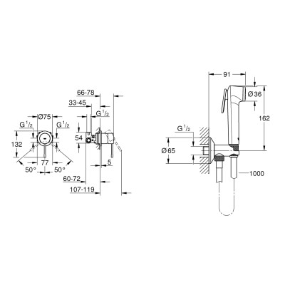 Готовый комплект для гигиенического душа Grohe Essence з Tempesta-F (UA111197000) Готовый комплект для гигиенического душа Grohe Essence з Tempesta-F (UA111197000)