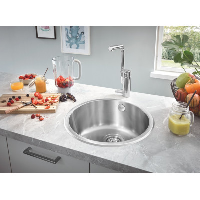 Мойка для кухни Grohe D 440 мм круглая, матовая (31720SD0) Мойка для кухни Grohe D 440 мм круглая, матовая (31720SD0)