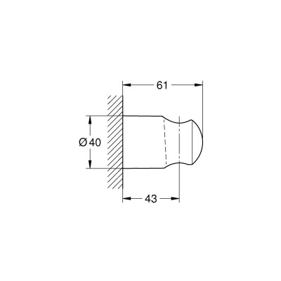 Настенный держатель для ручного душа Grohe Tempesta (28605001) Настенный держатель для ручного душа Grohe Tempesta (28605001)