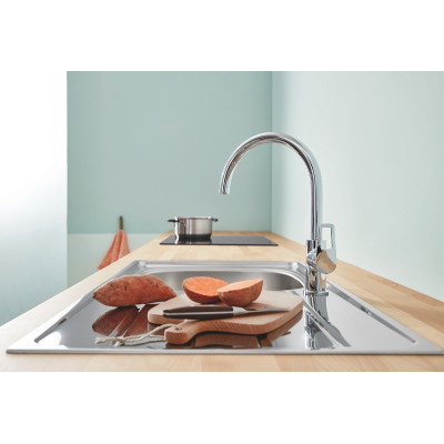 Смеситель однорычажный Grohe BauLoop New для мойки (31368001)