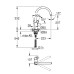 Смеситель однорычажный Grohe BauLoop New для мойки (31368001)