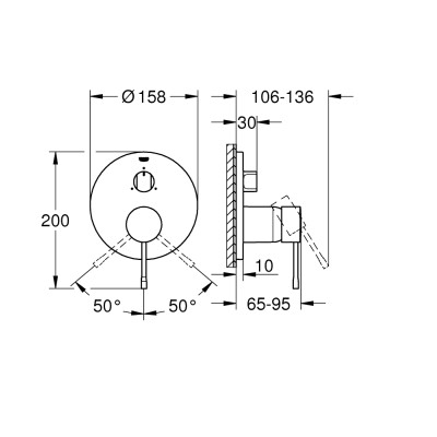 Смеситель однорычажный Grohe Essence на 3 выхода (24092001) Смеситель однорычажный Grohe Essence на 3 выхода (24092001)
