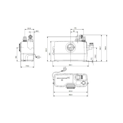 Канализационная насосная станция Grundfos Sololift2 WC-1 (97775314) Канализационная насосная станция Grundfos Sololift2 WC-1 (97775314)