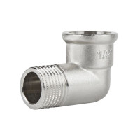 Фітинг різьбовий латунний куточок ВН-НАР 1/2" Icma 811201AD06 Фітинг різьбовий латунний куточок ВН-НАР 1/2" Icma 811201AD06