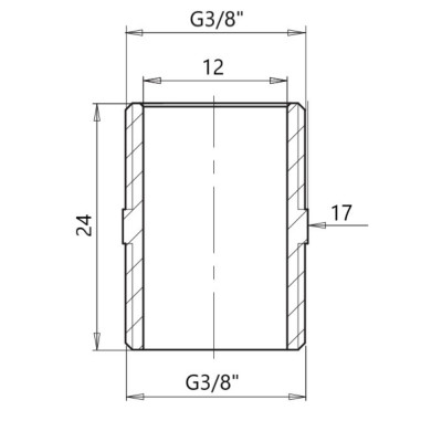 Фитинг резьбовой латунный ниппель НАР 3/8" Icma 811210AC06