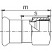 Прес-фітинг з нержавіючої сталі-муфта ВН (1 муфта) AISI 316L 35x1 1/2" Isotubi F173511/26 Прес-фітинг з нержавіючої сталі-муфта ВН (1 муфта) AISI 316L 35x1 1/2" Isotubi F173511/26