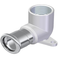 Пресс-фитинг из нержавеющей стали-водорозетка ВН 90° AISI 316L 15x1/2" Isotubi F09151/26
