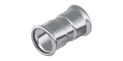 Прес-фітинг з нержавіючої сталі-муфта AISI 316L 28мм Isotubi F01286 Прес-фітинг з нержавіючої сталі-муфта AISI 316L 28мм Isotubi F01286