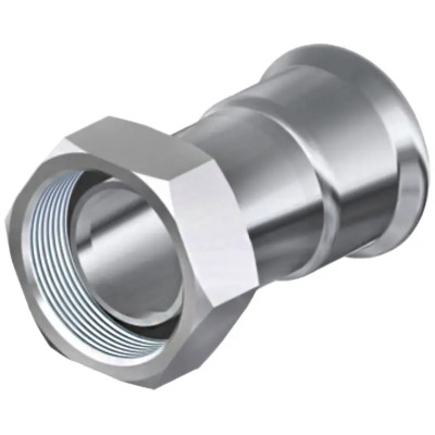 Прес-фітинг американка з нержавіючої сталі-муфта ВН AISI 316L 15x1/2" Isotubi F11151/26 Прес-фітинг американка з нержавіючої сталі-муфта ВН AISI 316L 15x1/2" Isotubi F11151/26