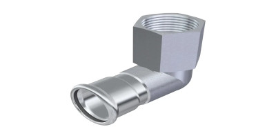 Прес-фітинг з нержавіючої сталі-косинець ВН (1 муфта) AISI 316L 15x1/2" Isotubi F07151/26 Прес-фітинг з нержавіючої сталі-косинець ВН (1 муфта) AISI 316L 15x1/2" Isotubi F07151/26