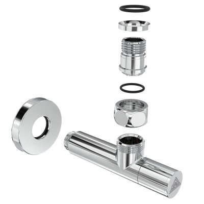 Кран кутовий хром. латунь НАР 1/2"-1/2" подовжений 2шт. (ZZ-5101) Laris 71401048 Кран кутовий хром. латунь НАР 1/2"-1/2" подовжений 2шт. (ZZ-5101) Laris 71401048