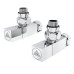 Кран угловой хром. латунь ВН-НАР 1/2"-3/4" Кватро Классик 2шт. (LX-851) Laris 71401060