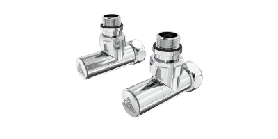 Кран кутовий хром. латунь ВН-НАР 1/2"-3/4" звичайний + ексцентрики 2шт. (LX-4701) Laris 71401061