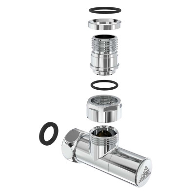 Кран кутовий хром. латунь ВН-НАР 1/2"-3/4" звичайний + ексцентрики 2шт. (LX-4701) Laris 71401061 Кран кутовий хром. латунь ВН-НАР 1/2"-3/4" звичайний + ексцентрики 2шт. (LX-4701) Laris 71401061