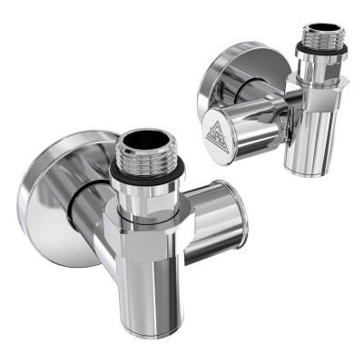 Кран кутовий хром. латунь НАР під ТЕН 1/2"-1/2" 2шт. (LX-2044) Laris 71401063 Кран кутовий хром. латунь НАР під ТЕН 1/2"-1/2" 2шт. (LX-2044) Laris 71401063
