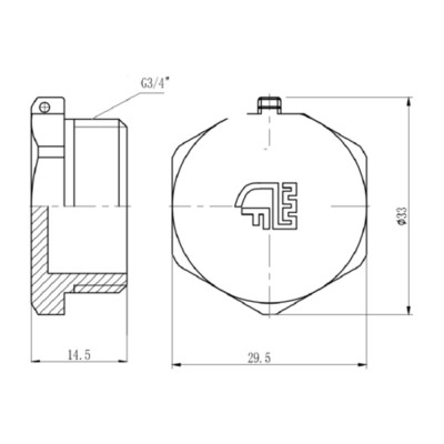 Фітинг різьбовий латунний заглушка НАР 3/4" Thermo Alliance SF35320 Фітинг різьбовий латунний заглушка НАР 3/4" Thermo Alliance SF35320