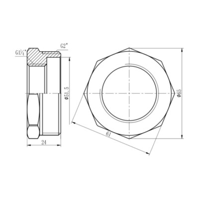 Фитинг резьбовой латунный футорка ВН-НАР 2"x1 1/4" Thermo Alliance SF3745032 Фитинг резьбовой латунный футорка ВН-НАР 2"x1 1/4" Thermo Alliance SF3745032
