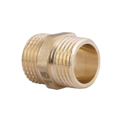 Фитинг резьбовой латунный ниппель НАР 1/2" Thermo Alliance SD4071515 Фитинг резьбовой латунный ниппель НАР 1/2" Thermo Alliance SD4071515