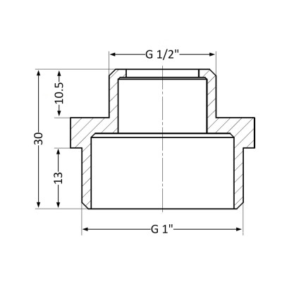 Фитинг резьбовой латунный ниппель НАР 1"x1/2" Thermo Alliance SD4082515 Фитинг резьбовой латунный ниппель НАР 1"x1/2" Thermo Alliance SD4082515