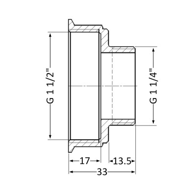 Фитинг резьбовой латунный переходник ВН-НАР 1 1/2"x1 1/4" Thermo Alliance SD4094032 Фитинг резьбовой латунный переходник ВН-НАР 1 1/2"x1 1/4" Thermo Alliance SD4094032