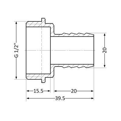 Фитинг резьбовой латунный штуцер НАР 1/2"x20 мм Thermo Alliance SD4271520 Фитинг резьбовой латунный штуцер НАР 1/2"x20 мм Thermo Alliance SD4271520