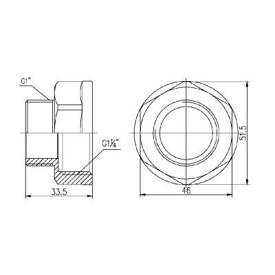 Фитинг резьбовой латунный переходник ВН-НАР 1 1/4"x1" Thermo Alliance SF3603225 Фитинг резьбовой латунный переходник ВН-НАР 1 1/4"x1" Thermo Alliance SF3603225