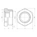 Фітинг різьбовий латунний футорка ВН-НАР 1"x1/2" Thermo Alliance SF3742515