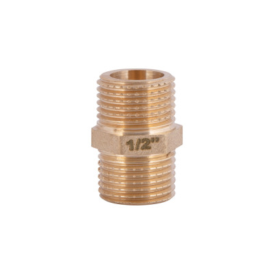 Фітинг різьбовий латунний ніпель НАР 1/2" Thermo Alliance SD4071515L Фітинг різьбовий латунний ніпель НАР 1/2" Thermo Alliance SD4071515L
