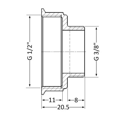 Фитинг резьбовой латунный переходник ВН-НАР 1/2"x3/8" Thermo Alliance SD409159 Фитинг резьбовой латунный переходник ВН-НАР 1/2"x3/8" Thermo Alliance SD409159