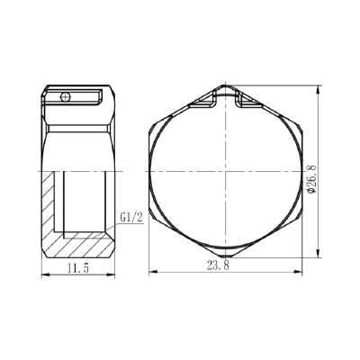 Фитинг резьбовой латунный заглушка НАР 1/2" Thermo Alliance SF353H15