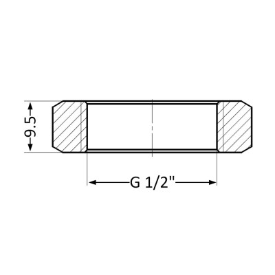 Фитинг резьбовой латунный контргайка 1/2" Thermo Alliance SD40115
