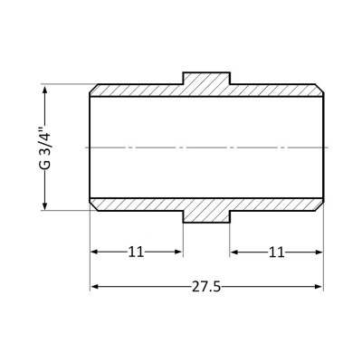 Фитинг резьбовой латунный ниппель НАР 3/4" Thermo Alliance SD4072020