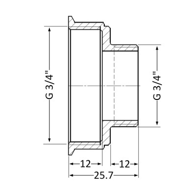 Фитинг резьбовой латунный переходник ВН-НАР 3/4" Thermo Alliance SD4092020 Фитинг резьбовой латунный переходник ВН-НАР 3/4" Thermo Alliance SD4092020