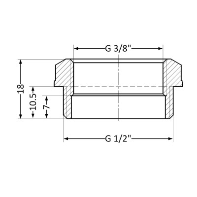 Фитинг резьбовой латунный футорка ВН-НАР 1/2"x3/8" Thermo Alliance SD423159 Фитинг резьбовой латунный футорка ВН-НАР 1/2"x3/8" Thermo Alliance SD423159