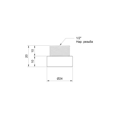 Фитинг резьбовой латунный удлинитель ВН-НАР 1/2"x10 мм Thermo Alliance SD1301510 Фитинг резьбовой латунный удлинитель ВН-НАР 1/2"x10 мм Thermo Alliance SD1301510