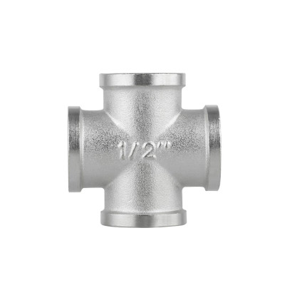 Фитинг резьбовой латунный крестовина ВН 1/2" Thermo Alliance SF35415