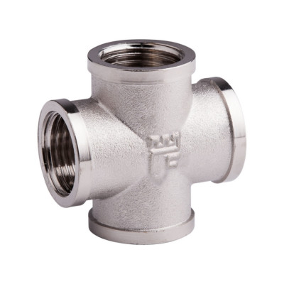 Фитинг резьбовой латунный крестовина ВН 1/2" Thermo Alliance SF35415