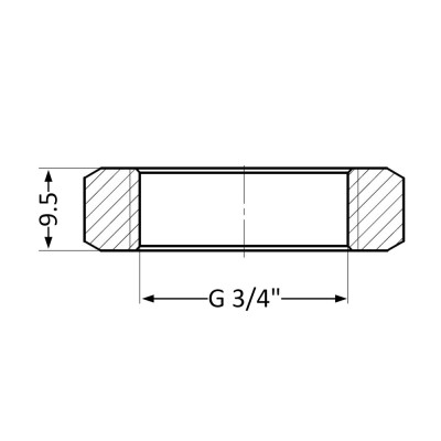 Фитинг резьбовой латунный контргайка 3/4" Thermo Alliance SD40120