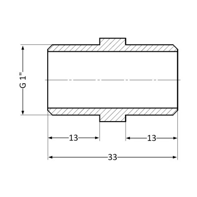 Фитинг резьбовой латунный ниппель НАР 1" Thermo Alliance SD4072525