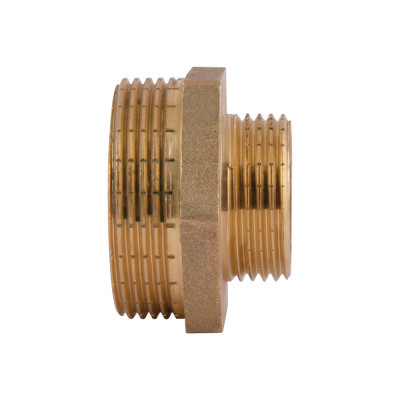 Фитинг резьбовой латунный ниппель НАР 1 1/2"x1" Thermo Alliance SD4084025